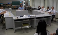 6年生の代表児童が発表を終えて。
