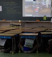 シェルターづくりの様子①