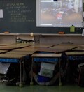 シェルターづくりの様子①